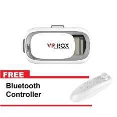 VR BOX VR Virtual Reality 3D Glasses For 3.5 - 6.0 inch Smartphone+Bluetooth Controller - Putih
