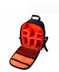 Waterproof Shockproof Camera Bag for Nikon DSLR D5100 D5200 D5300 D5500 D3000 D3300 D3100 D3200 D7000 D7100 D90 D80 D610 D310 P600 (Black with Red) (Intl)