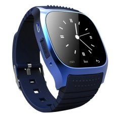 Waterproof Smart Watch M26 Woman Men Bluetooth Smartwatch Sync Phone Call Pedometer Anti-Lost for Android Smartphone (Blue) - Intl