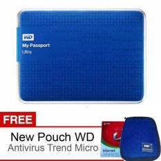 WD My Passport Ultra 2TB Biru Bonus Antivirus Trend Micro + Pouch WD Original