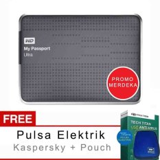 WD My Passport Ultra 2TB - Titanium + Gratis Pulsa Elektrik + Kaspersky + Pouch