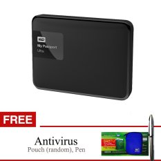 WD Passport Ultra New 4TB 2.5 USB 3.0 - Hitam + Gratis Pouch + Pen + Anti Virus