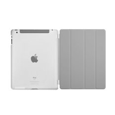 Welink 2 in 1 iPad 2/3/4 Case Plus Tempered Glass, Detachable Smart Cover + Slim Transparent Back Case for Apple iPad 2/3/4 (Grey) (Intl)