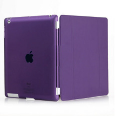 Welink 2 in 1 iPad 2/3/4 Case Plus Tempered Glass, Detachable Smart Cover + Slim Transparent Back Case for Apple iPad 2/3/4 (Purple) (Intl)