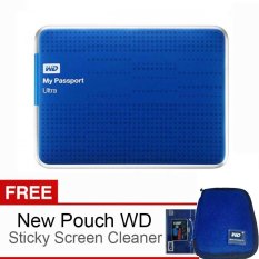 Western Digital My Passport Ultra - 2TB - Biru + Free New Pouch WD Original + Sticky Screen Cleaner