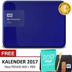 Western Digital My Passport Ultra New - 2TB - Biru + Bonus Kalender 2017 + Pouch WD Original + Pulpen