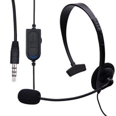 Wired Game Headset Headphones Earphones Microphone Mic for Playstation 4 PS4 UK (Black) (Intl)