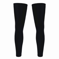 WOSAWE Outdoor Sport Bike Bicycle Leg Warmer Thermal Winter Guard Knee Running Sleeves Cycling Leg Sunscreen Cover Pair Size M - Black (Intl)