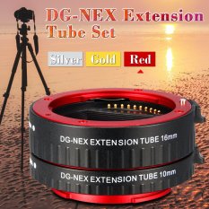 XCSource DG-NEX Auto Focus Extension Tube Ring 10mm 16mm Set Metal Mount for Sony E-mout NEX DC612 (Red) - Intl