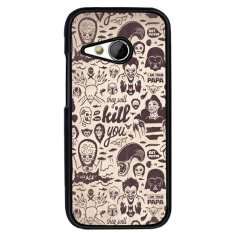 Y&M Cell Phone Case For HTC One M8 Mini Fashion Comic Pattern Cover (Multicolor)