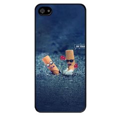 Y&M Cigarette Butts Lovers Pattern Phone Case for iPhone 5/5s (Multicolor)
