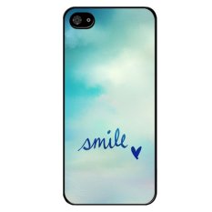 Y&M Green Smile Original Pattern Phone Case For iPhone 5/5s (Black)