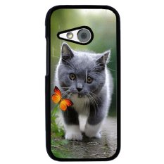 Y&M Grey Kitten Cat Pattern Cell Phone Cases For HTC One M8 Mini (Multicolor) - Intl