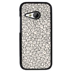 Y&M Phone Case For HTC One M8 Mini Many Kitty Cats Printed Cover (Multicolor)