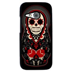 Y&M Red Rose Skulls Head Black Phone Case for HTC One M8 Mini (Multicolor)