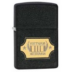 Zippo 28875 Vietnam Veteran Black Crackle Laser Engraved Original USA - Terbaru 2015