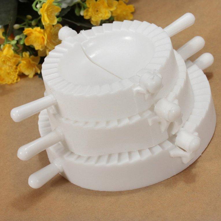 Osman 3 Pcs Pangsit Jamur Pierogi Perputaran Ravioli Empanada Dough Press Cetakan Pembuat