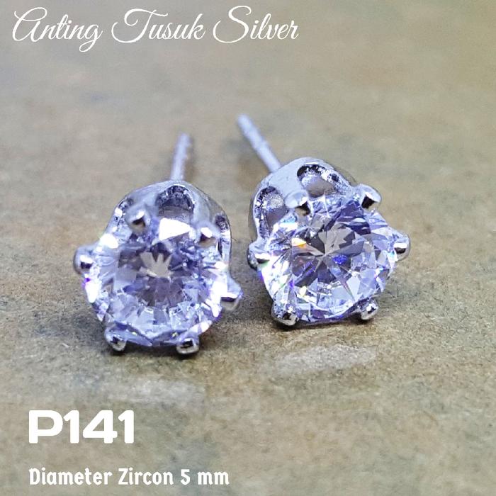 P141 Anting Giwang Berlian Silver Perhiasan Imitasi Xuping Lapis Emas