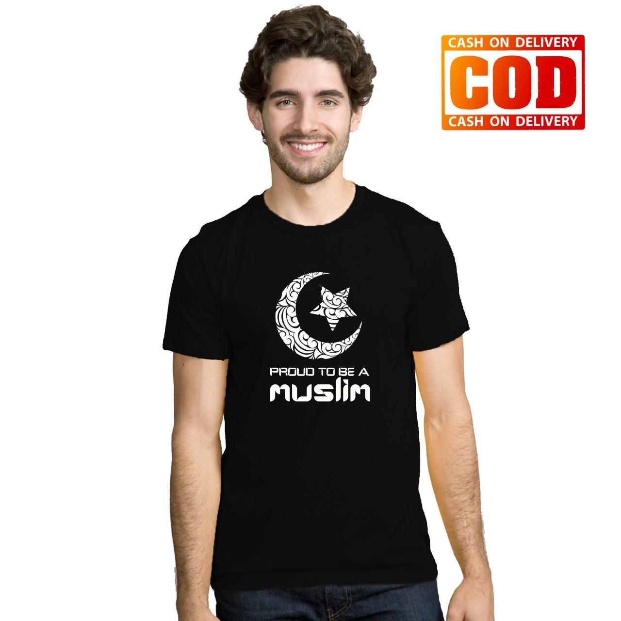 Kaos Premium / Baju Distro / Tshirt Casual Pria Wanita / Fashion Atasan / Kaos Dakwah Islami / Kaos Islami Proud To Be Muslim