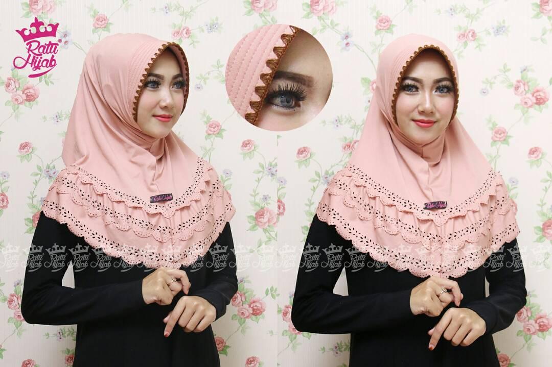 Jilbab blengket 3 susun