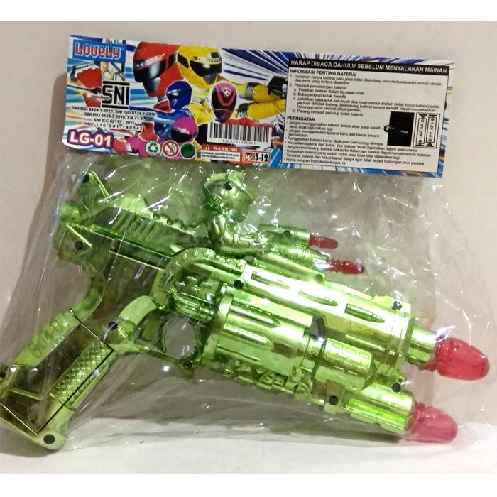 Mainan Pistol Lampu Dan Bunyi Besar - Super Ranger Laser Gun LG 06
