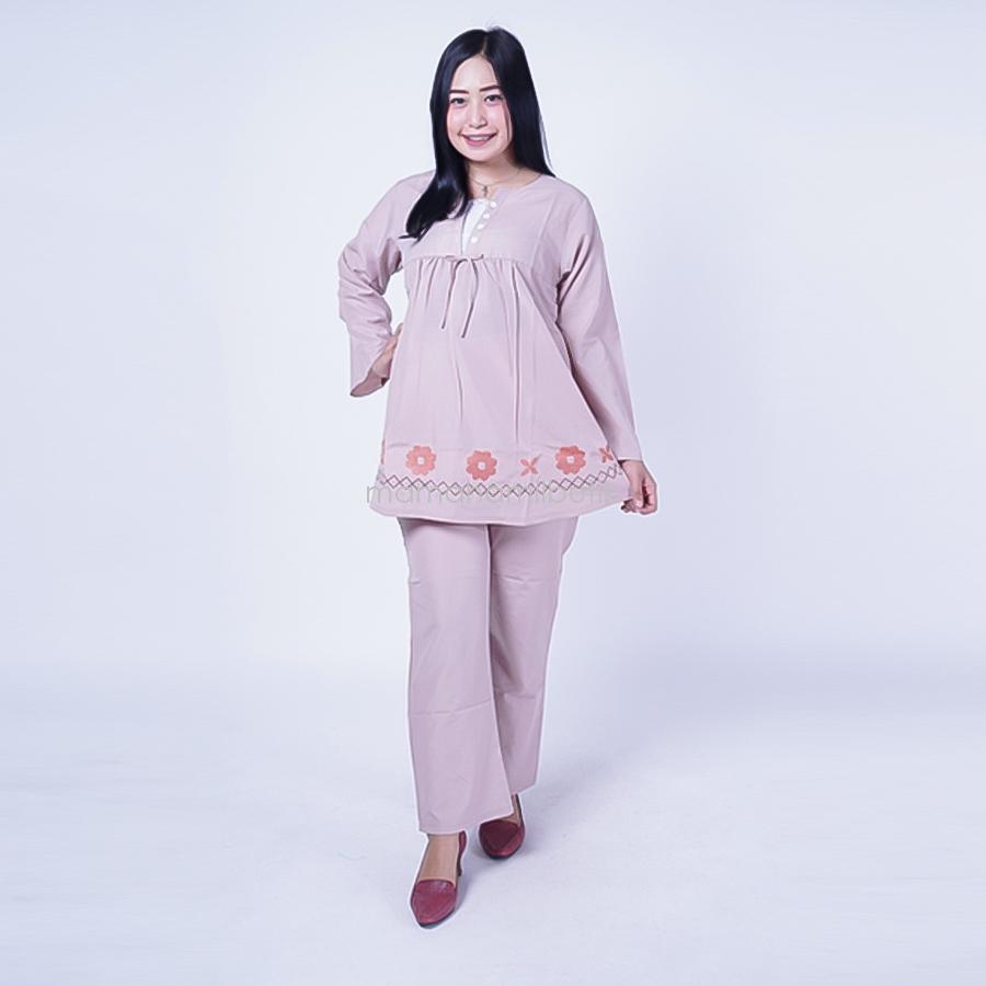 Ning Ayu Setelan Hamil PP V Renda - STJ 76 / Baju Hamil Muslim / Baju hamil Kerja / Baju Hamil dan Menyusui / Baju Hamil Lucu / Baju Hamil Panjang / Baju Hamil Modern / Baju Hamil Wanita / Baju Hamil Kerja Muslim