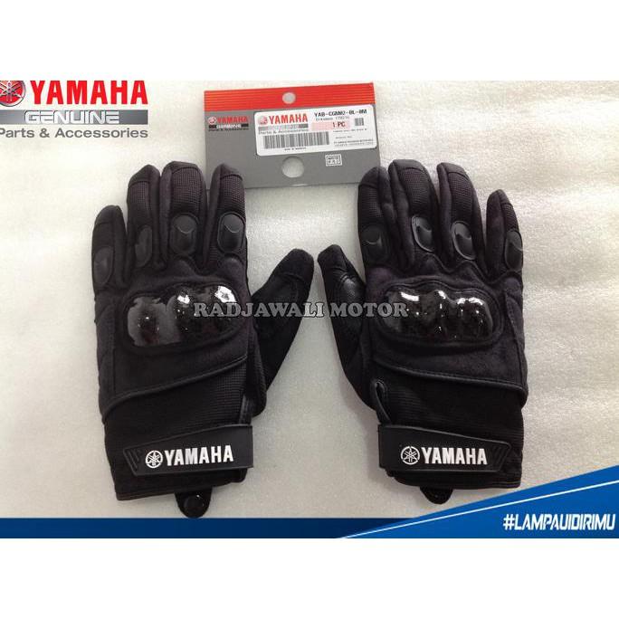 Sarung Tangan Yamaha Glove M02 Black / Grey Asli Yamaha - Mjg