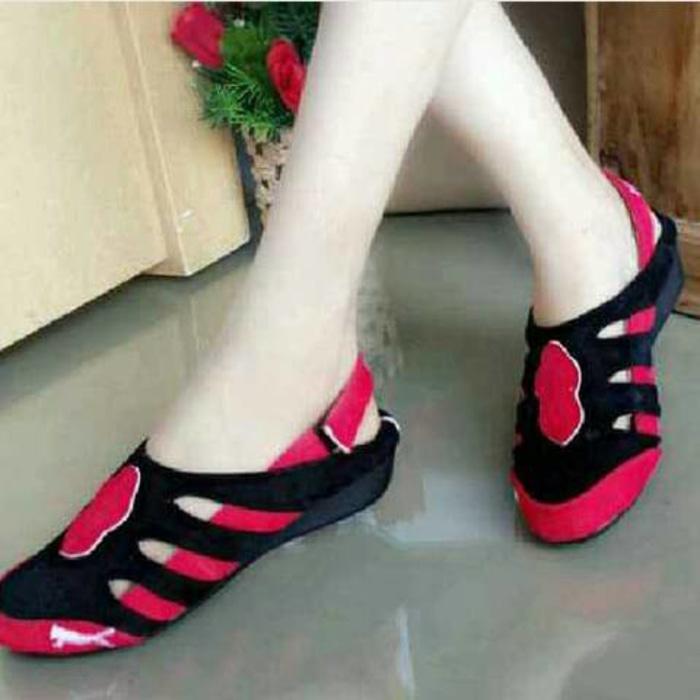 Sendal / Sandal Flat Shoes Puma/Sandal Flat Waanita/ Sandal Flat Perempuan/Sandal Hihiles/Sansal Rumah Sandal Kantor/Sndal Perempuan/Sandal Wanita