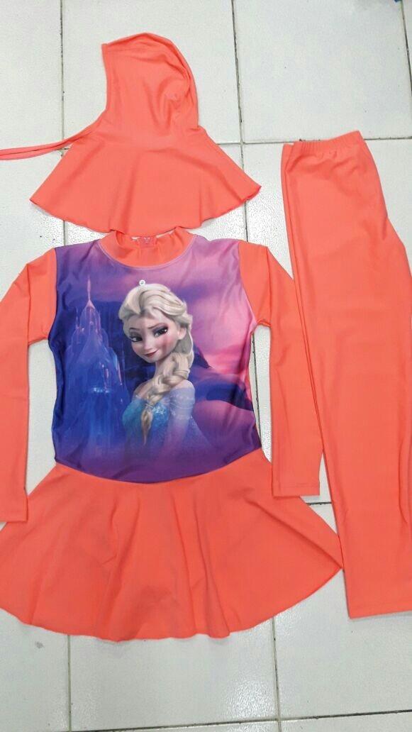 Baju Renang Muslim Anak Cewek SD Frozen Elsa - sYuo0L