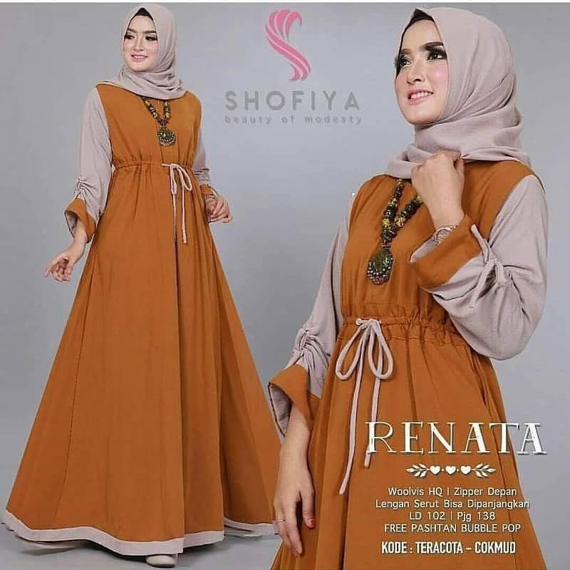 TOF Gamis Wanita Gamis Syari Dress Wanita Muslim Murah RENATA DRESS