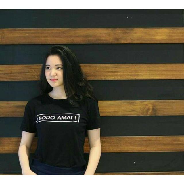 Damai - baju atasan T-shirt Bodo amat - tumblr tee - konveksi
