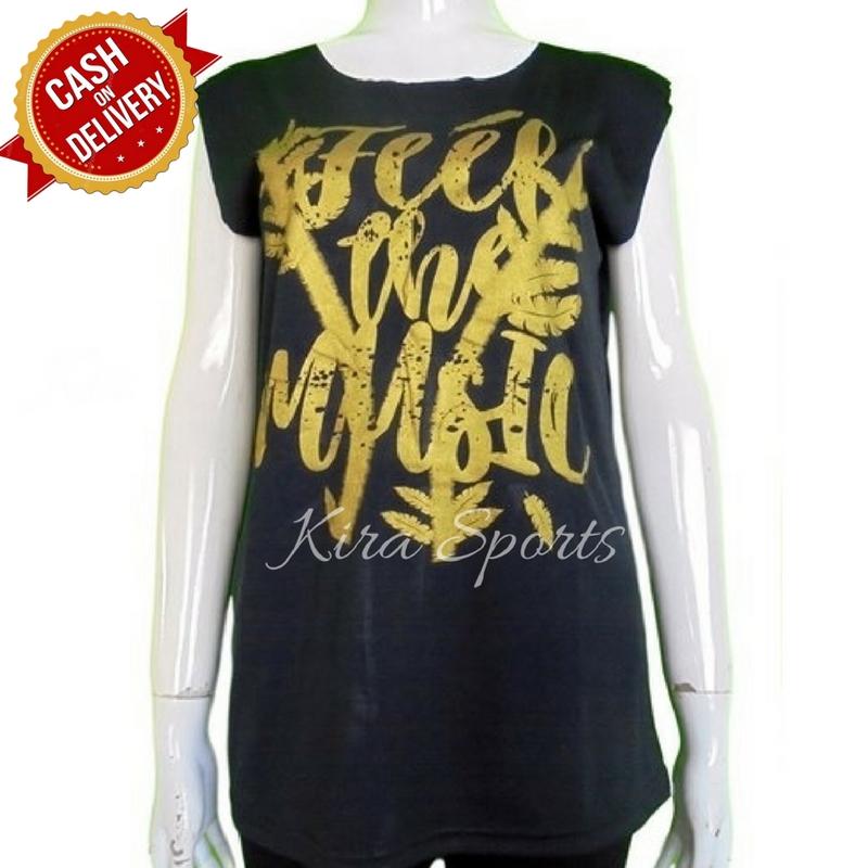 Kira Sports Kaos Baju Olahraga Wanita / Tanktop Senam Wanita untuk Aerobic Aerobik Zumba Yoga Lari YK503-All Size-SALE - Bisa COD
