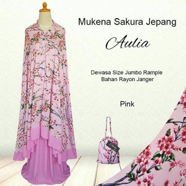 Mukena bali motif sakura adem,lembut dan nyaman di pakai