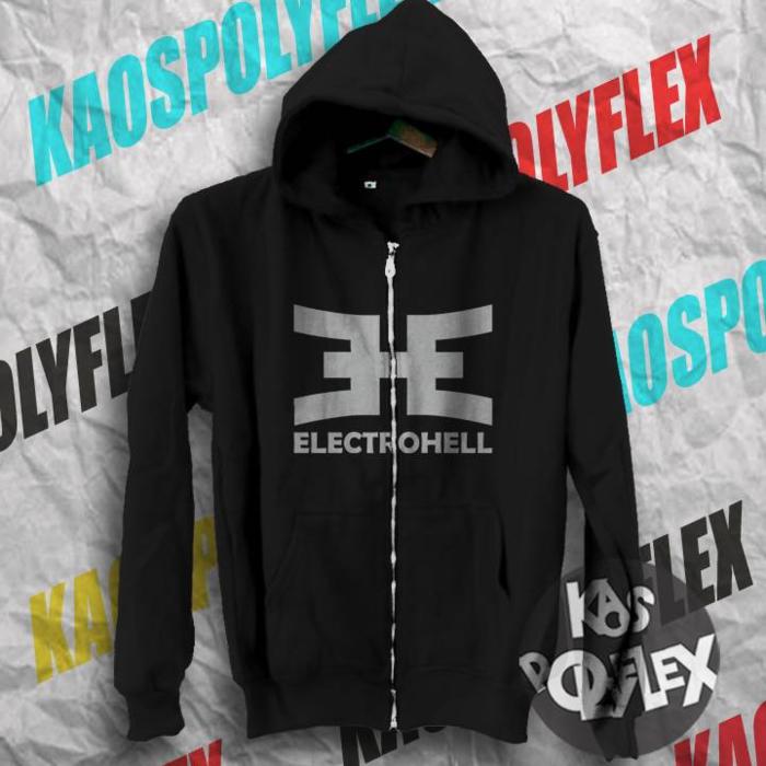 PALING DICARI HOODIE ZIPPER ELECTROHELL (POLYFLEX) PROMO