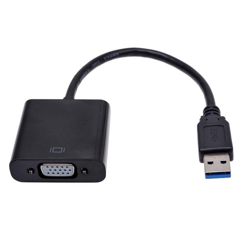 Adapter Display USB 3.0 ke VGA - Black