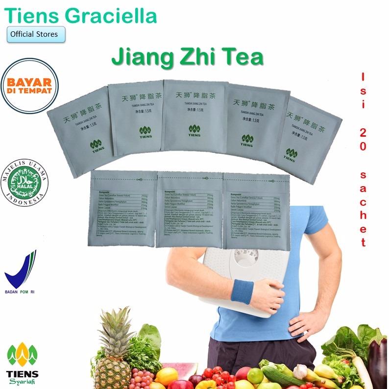 Tiens Graciella Teh Penghancur Kolesterol Jiang Zhi Tea – Paket Promo Banting Harga [20 Sachet] + GRATIS Kartu Diskon