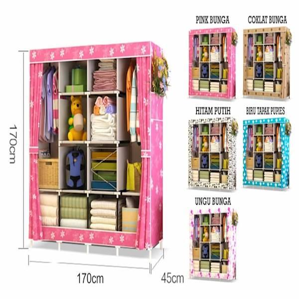 Lemari Pakaian Jumbo Super Multifunction Wardrobe GY49 A415 PROMO MURAH!