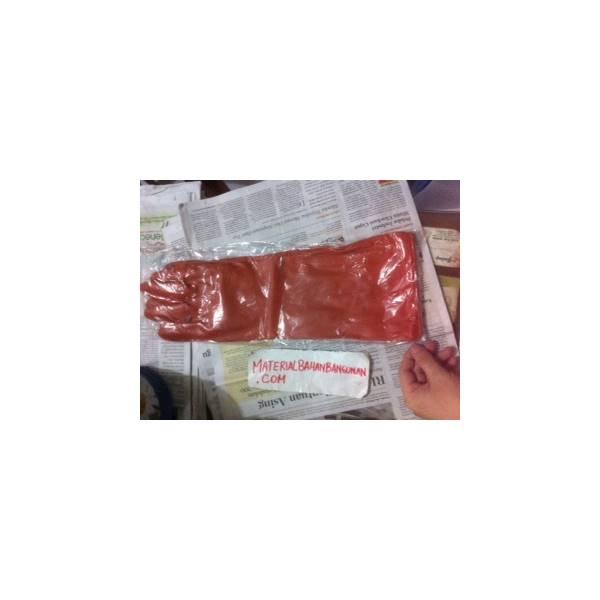 Sarung Tangan Karet Panjang Siku 45 Cm Lateks Anti Kimia Industri
