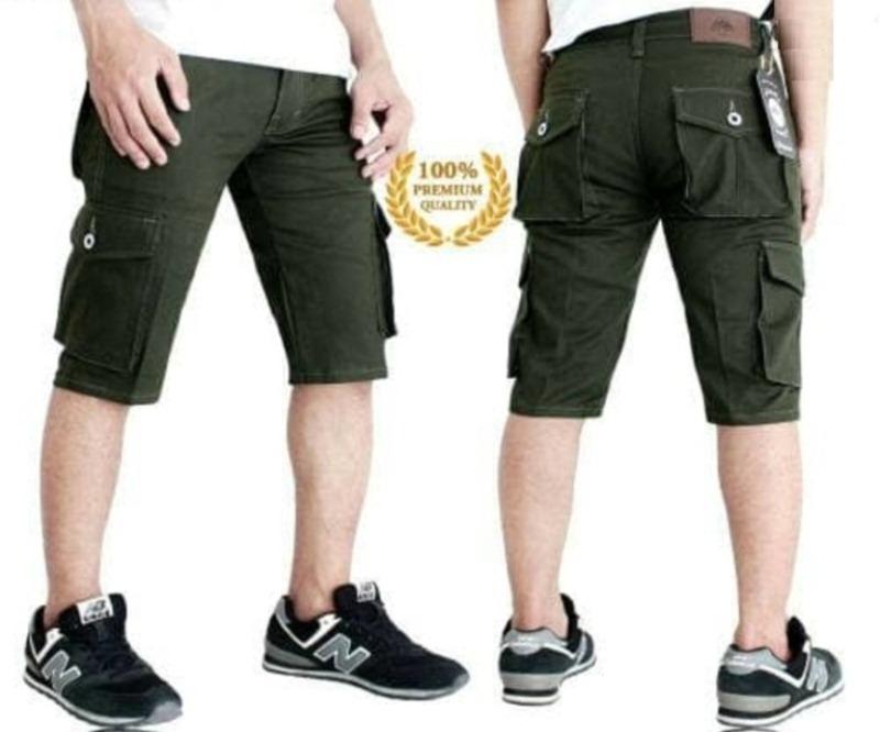 Celana Cargo Pendek Pria Slim Fit