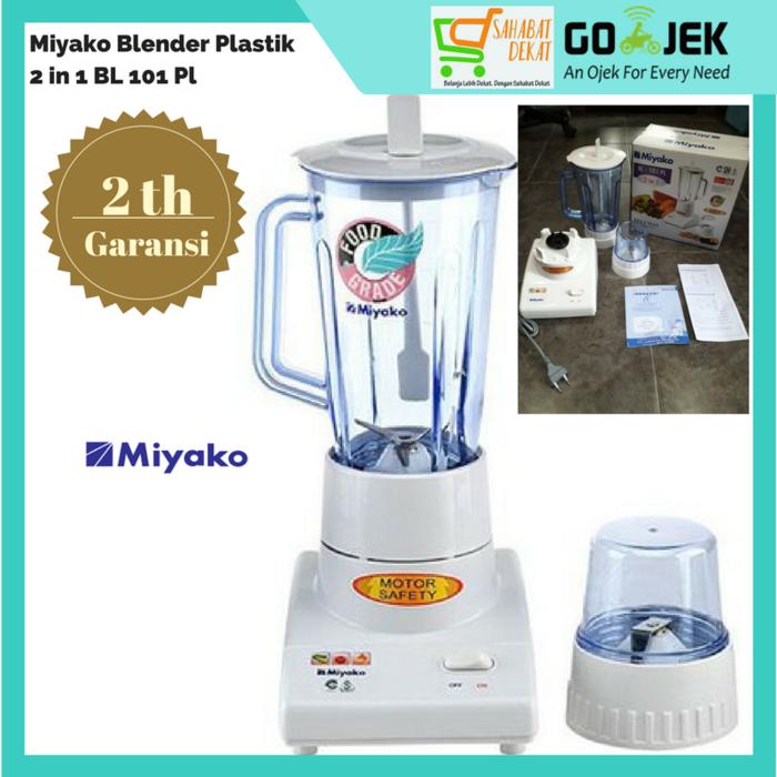 Miyako Blender Plastik Satu Liter 2 In 1 Garansi Murah Bagus Bergarans