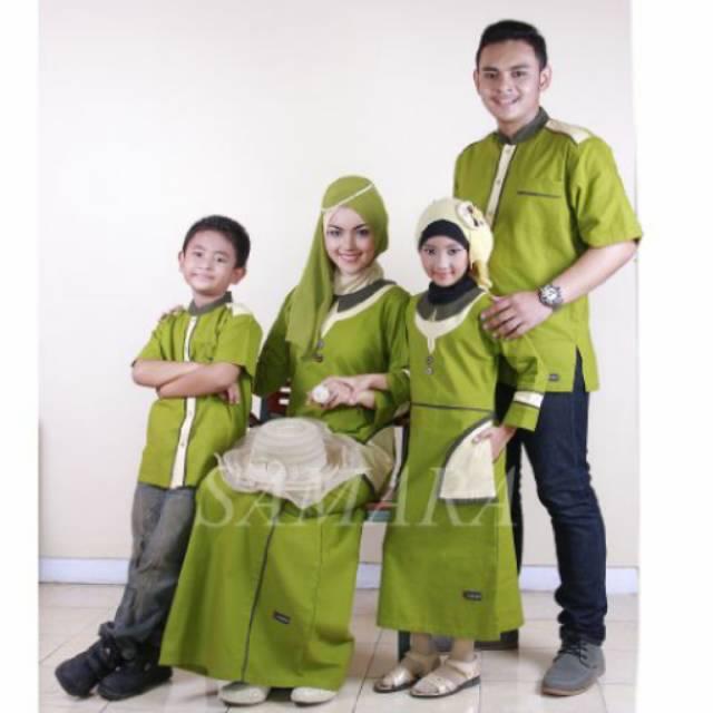 SR.B02 | Seragam keluarga sarimbit couple muslim baju gamis koko ayah ibu anak baru murah branded Koko Anak No 8 & 10