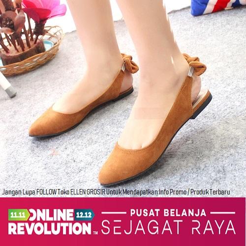 OO - Ellen Grosir AG03 - Sandal Flat Kimberly ZR.11 / Sandal Simpul Karet Belakang
