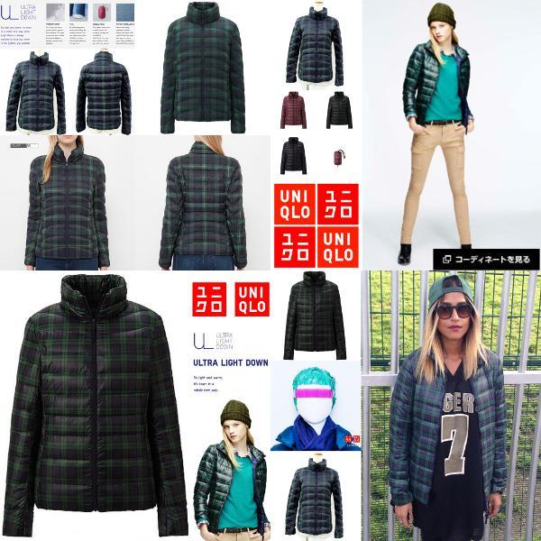 JAKET UNIQLO BULU ANGSA SIZE M WOMEN CHECK PATTERNED PRINTED HOUNDSTOOTH ULD WINTER JACKET Not PULL & BEAR GAP RAB TNF ZARA ORIGINAL