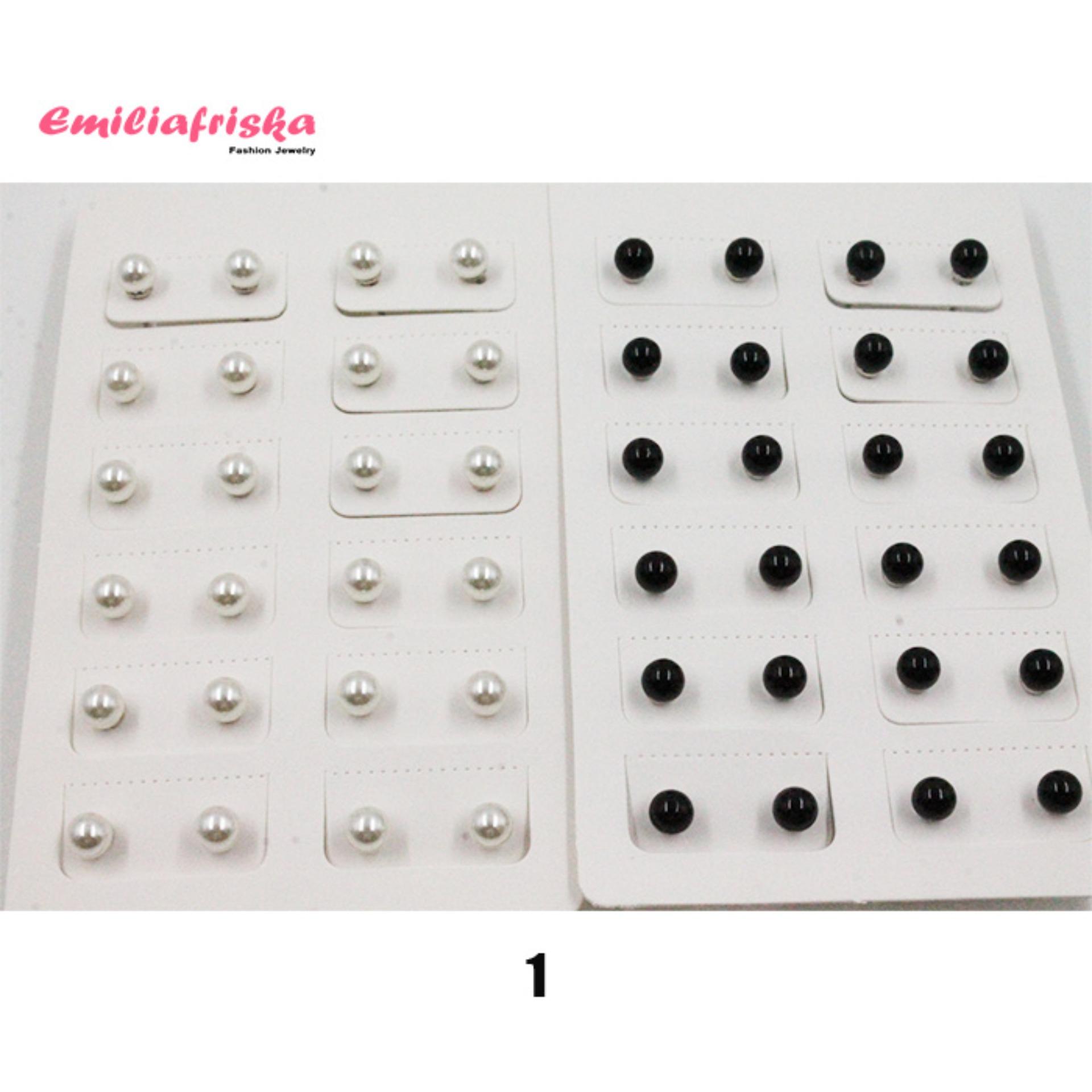 Anting Korea Earrings Mutiara Kecil Mata Satu Aksesoris Wanita Murah Wanita