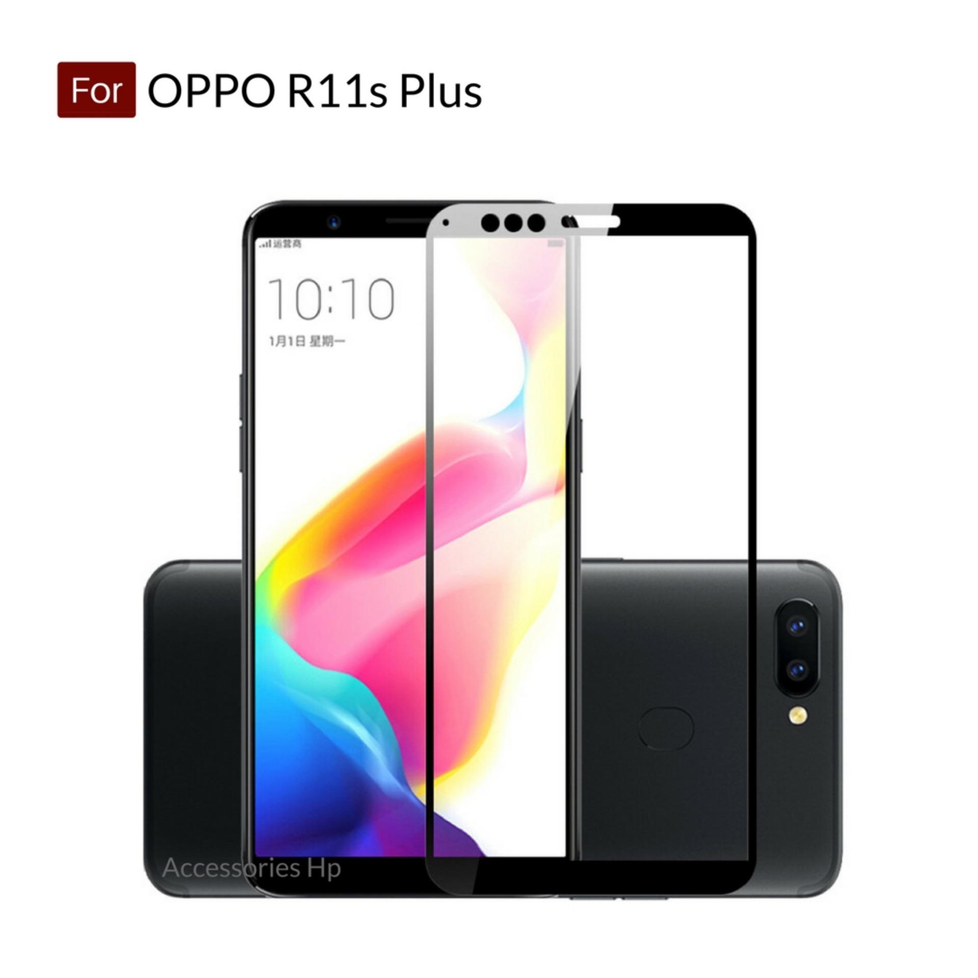 Buy & Sell Cheapest USTORE R11S 5 Best Quality Product Deals Accessories Hp Full Cover Tempered Glass Warna Screen Protector for OPPO R11s Plus Black