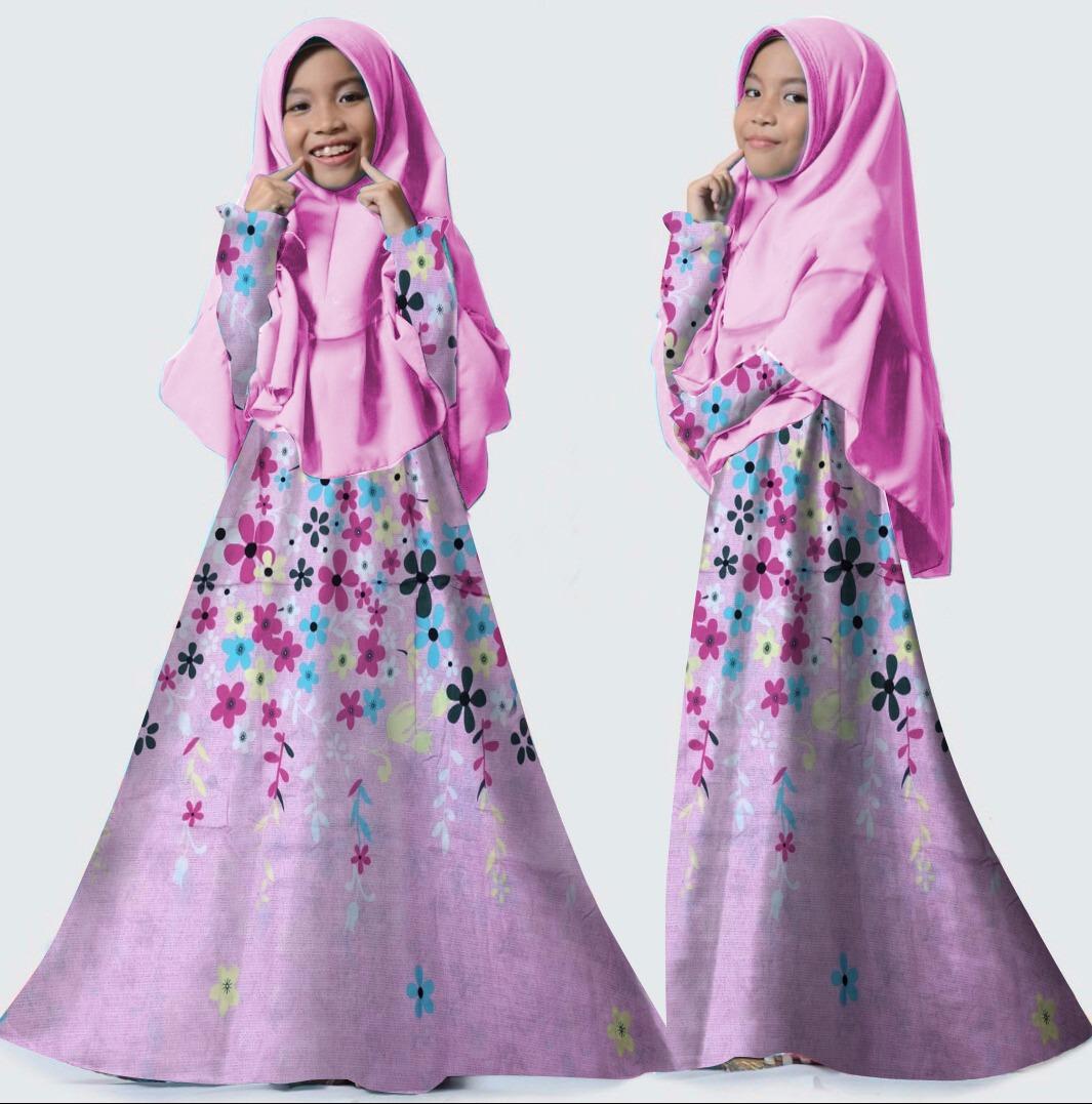 RULIVA gamis anak anak usia 5-7 tahun trendy modern