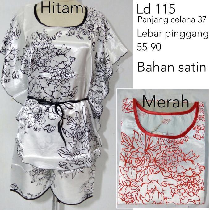 Piyama Baju Tidur Dewasa Wanita Satin Stelan Celana Pendek Cantik Ghtpoef