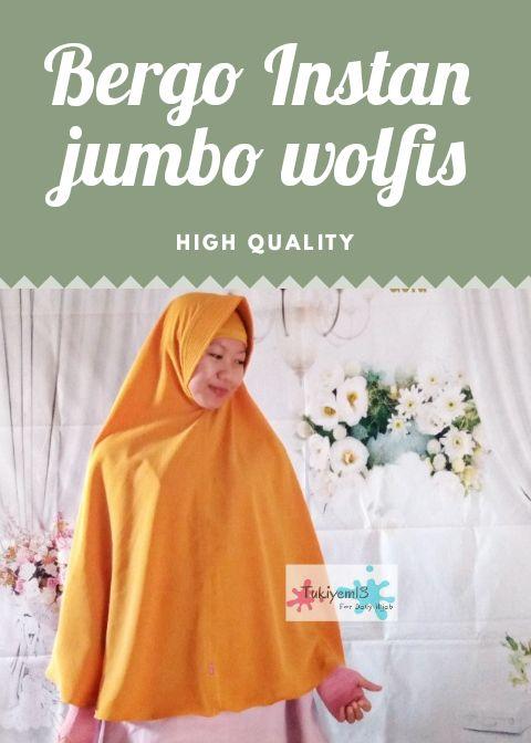 Bergo Kerudung Khimar Pet Syari Jumbo Pet Antem Hijab Syari Jumbo Besar Pinguin Instan Good Quality - tukiyem13