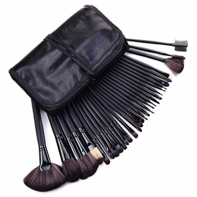 Brush Make Up 32 Set dengan Pouch / jual kuas makeup set / Jual kuas make up lengkap / harga make up brush set / harga kuas kosmetik / beli kuas make up lengkap / jual kuas foundation murah