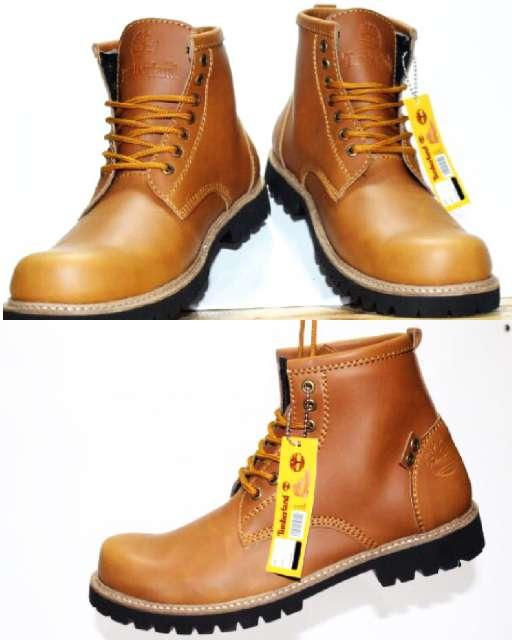 Promo Sepatu Pria Timberland Underground Tan Boots Safety Kulit Gosok Fashion
